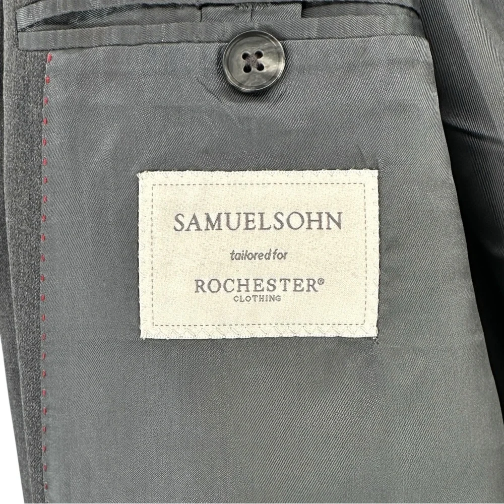 SAMUELSOHN Loro Piana Wool Super 120s Gray Classic Blazer Suit Jacket sz 54